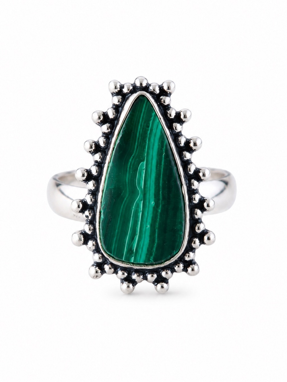 Malachite Silver Ring